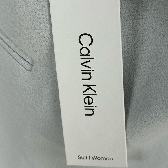 Calvin Klein Long Sleeve Collarless Suit Jacket - Cream - size 22W - Picture 10 of 10